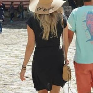 Black Linen Blend Dress From Greece